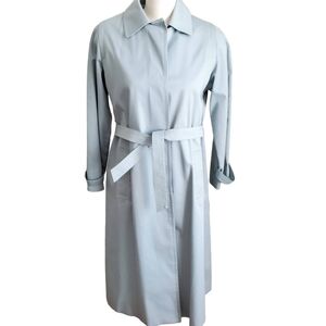 AQUASCUTUM London Green Olive Trench Coat Size 10